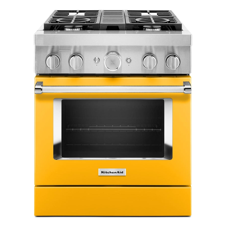 KitchenAid Yellow Pepper Smart Dual Fuel Freestanding Range (4.1 Cu. Ft.) - KFDC500JYP