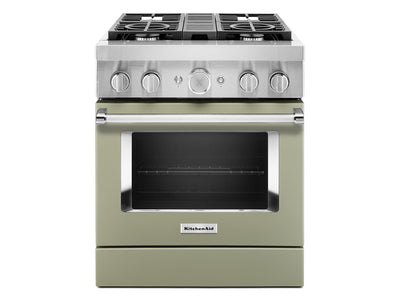 KitchenAid Matte Avocado Smart Dual Fuel Freestanding Range (4.1 Cu. Ft.) - KFDC500JAV