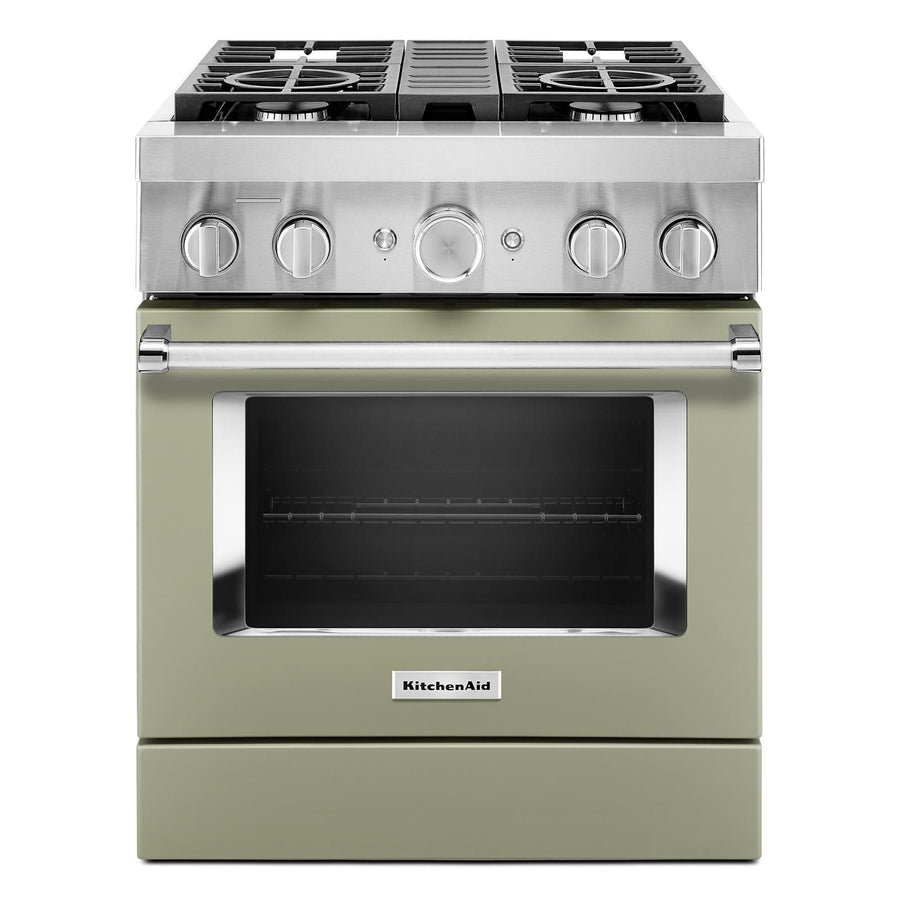 KitchenAid Matte Avocado Smart Dual Fuel Freestanding Range (4.1 Cu. Ft.) - KFDC500JAV