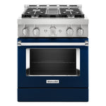 KitchenAid® Ink Blue Smart Freestanding Gas Range (4.1 Cu. Ft.) - KFGC500JIB