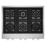 KitchenAid Stainless Steel 36" Commercial Gas Cooktop - KCGC506JSS