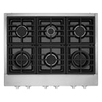 KitchenAid Stainless Steel 36" Commercial Gas Cooktop - KCGC506JSS