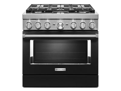 KitchenAid Imperial Black Dual Fuel Smart Freestanding Range (5.1 Cu. Ft.) - KFDC506JBK