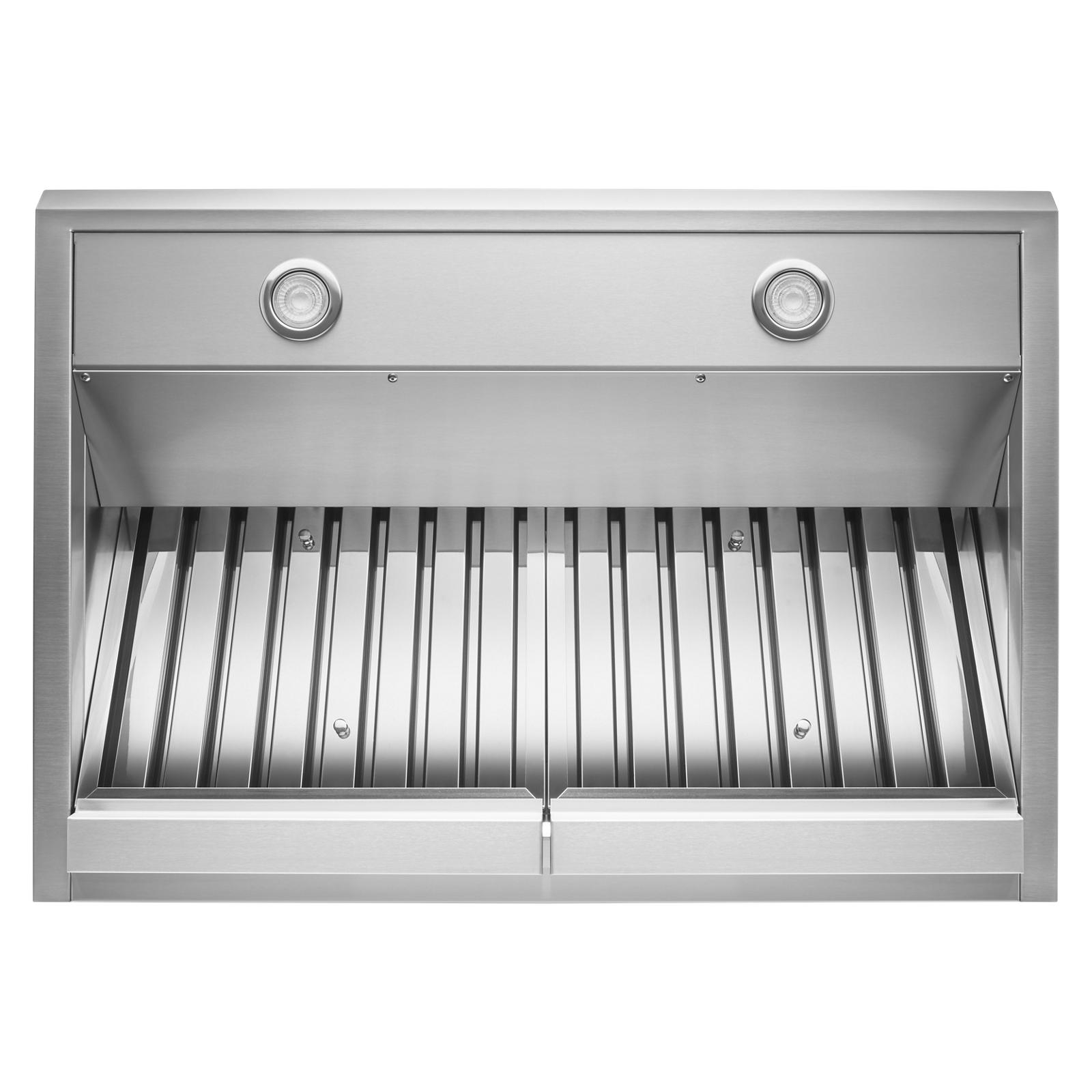KitchenAid Stainless Steel 36" Commercial-Style 585-1170 CFM Wall-Mount Canopy Range Hood without motor - KVWC906KSS