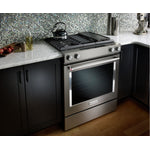 KitchenAid Stainless Steel Downdraft Dual Fuel Range (6.4 Cu.Ft.) - KSDG950ESS