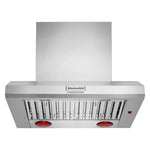 KitchenAid Stainless Steel 36" Commercial-Style 585-1170 CFM Wall-Mount Canopy Range Hood without motor - KVWC956KSS
