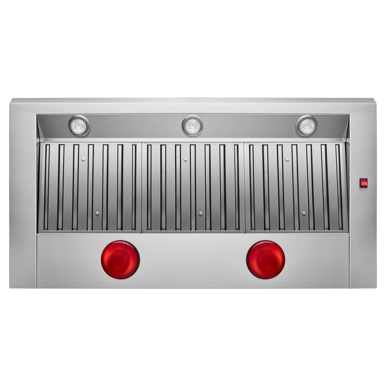 KitchenAid Stainless Steel 48" Commercial-Style 585-1170 CFM Wall-Mount Canopy Range Hood without motor - KVWC958KSS