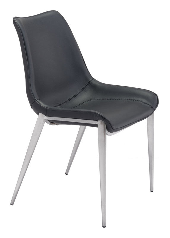 Teglberg Dining Chair - Black/Silver - Set of 2