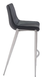 Teglberg Bar Height Stool - Black/Silver - Set of 2