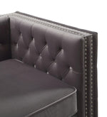 Adecyn Tufted Chair - Dark Grey