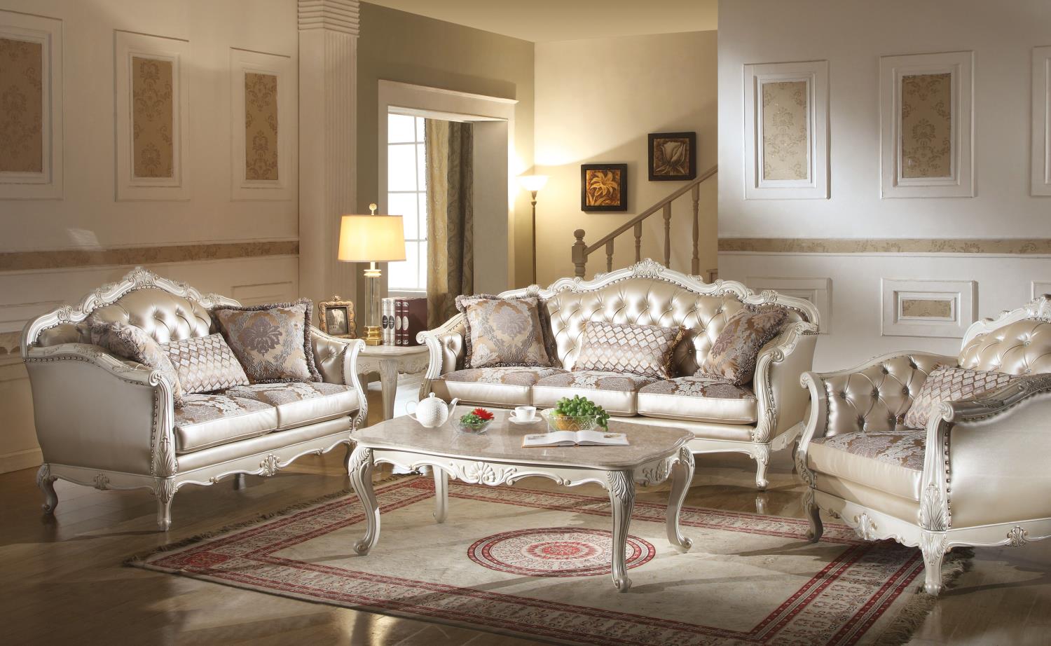 Dauphine Loveseat - Pearl White