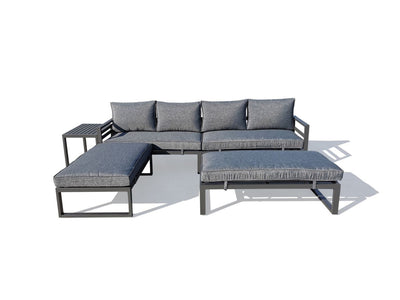 Endless Shores 5-Piece Modular Outdoor Conversation Set - Grey