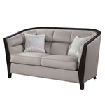 Sola Ash Wood Loveseat - Beige