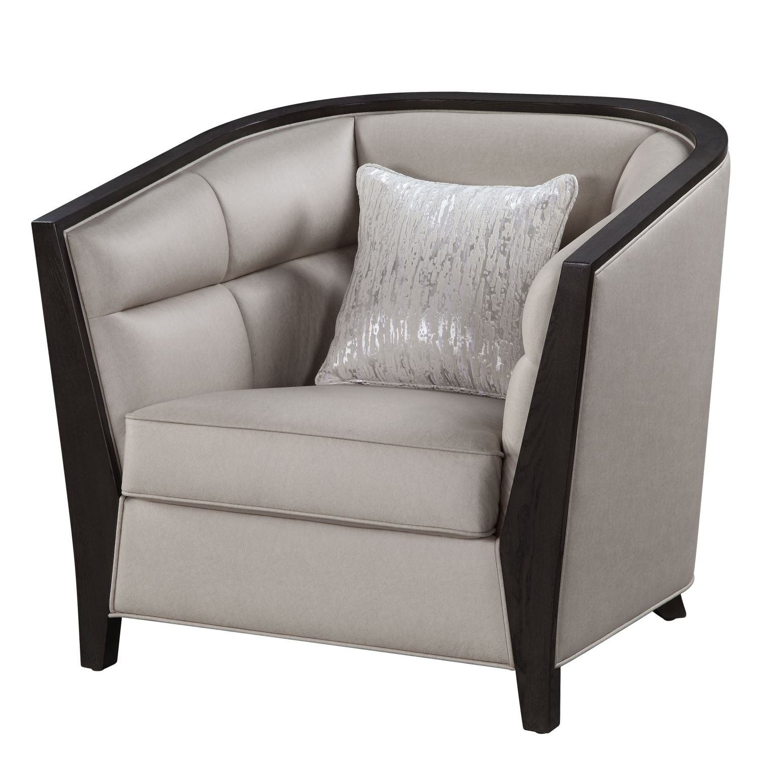 Sola Ash Wood Arm Chair - Beige