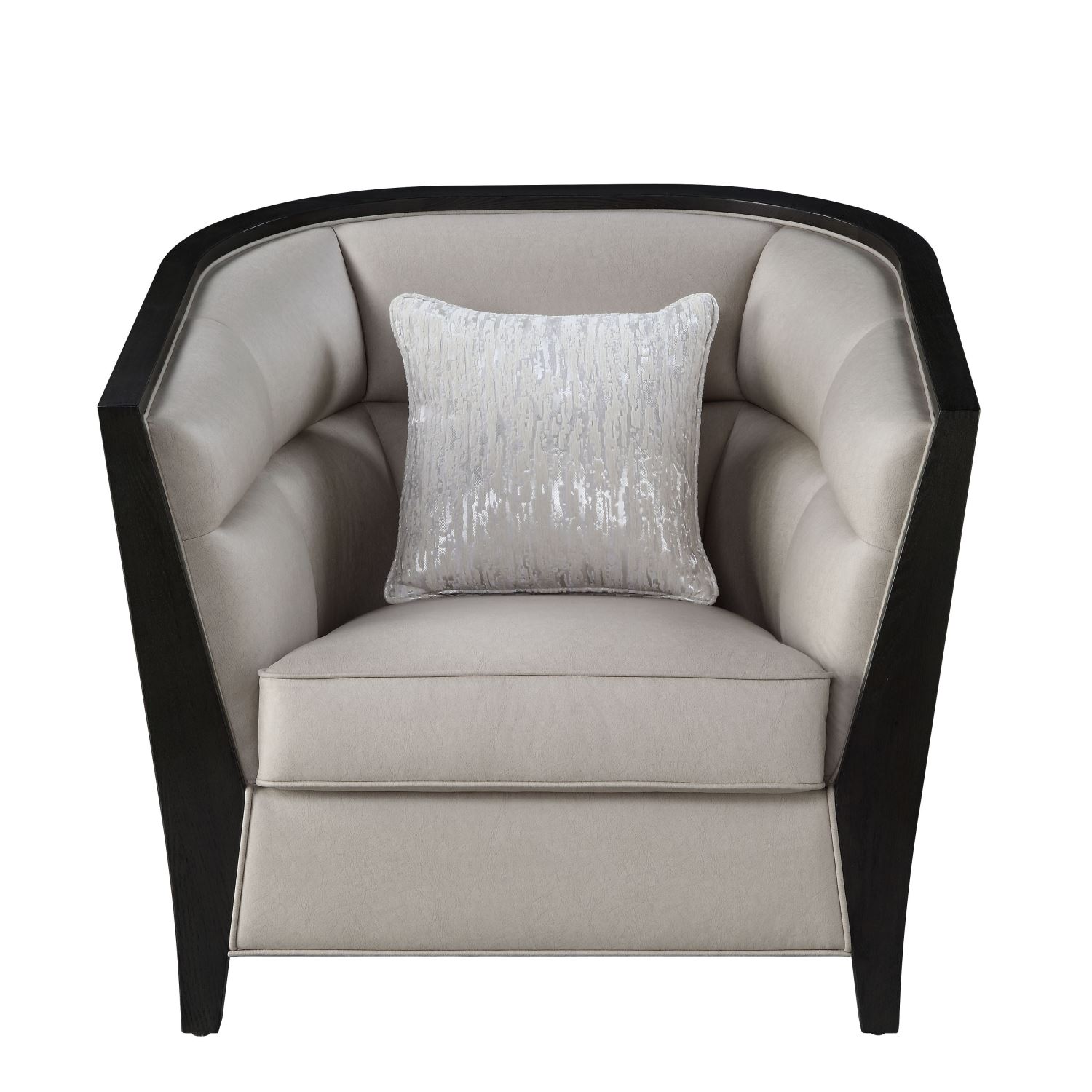 Sola Ash Wood Arm Chair - Beige