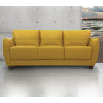 Jon Perse Leather Sofa - Mustard