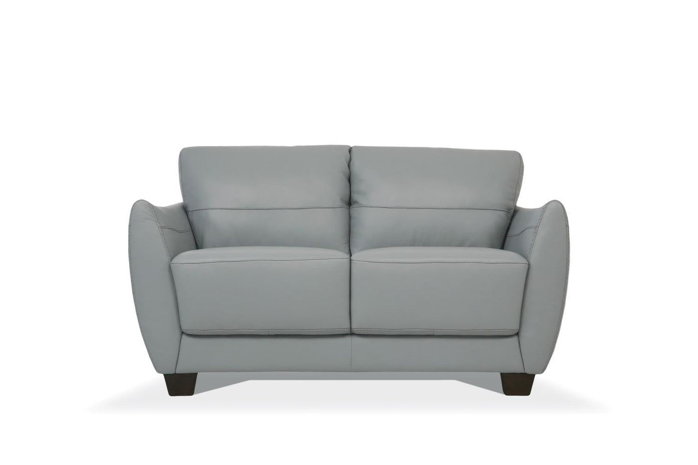 Jon Perse Leather Loveseat - Hush Grey
