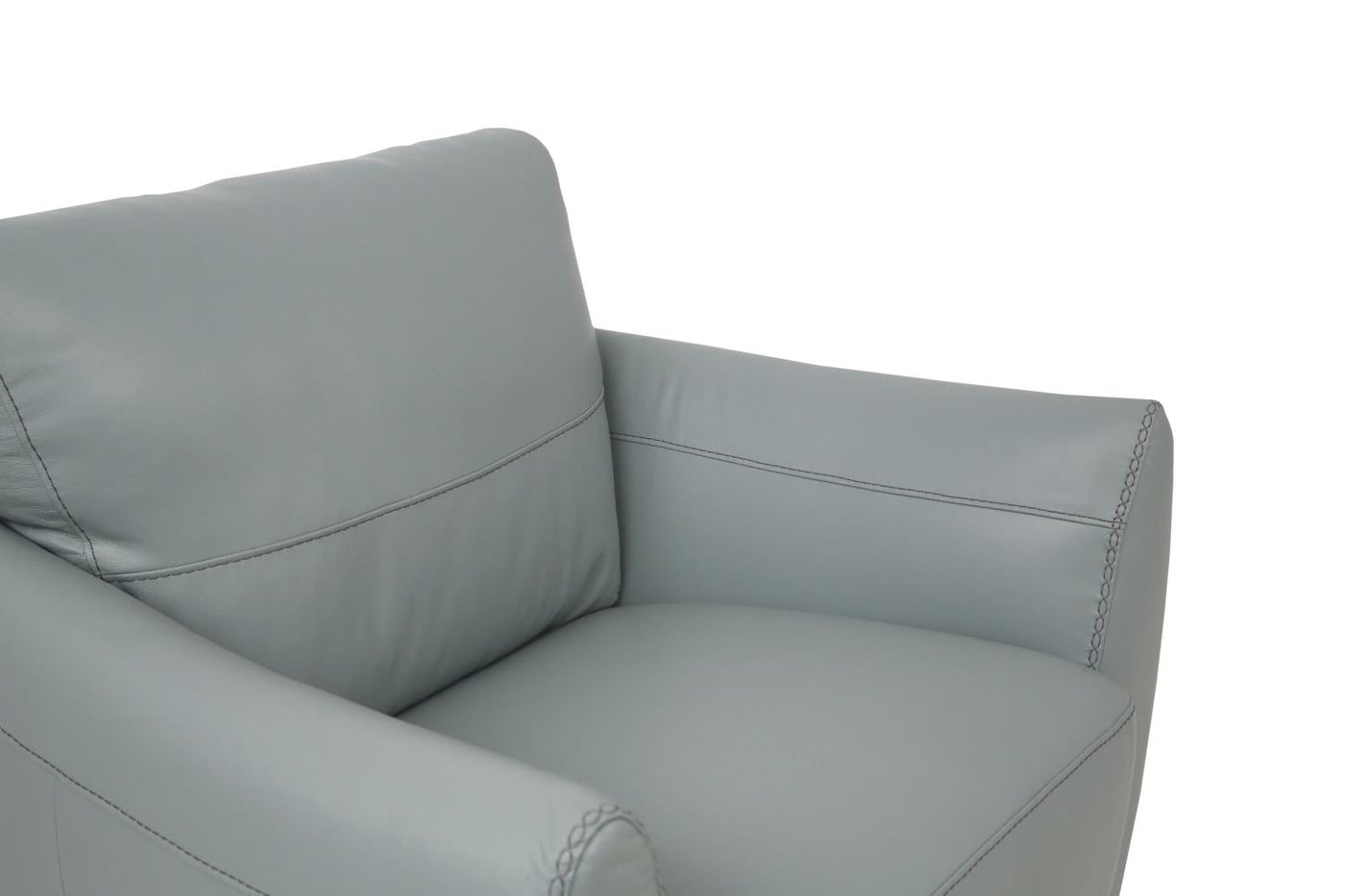 Jon Perse Leather Chair - Hush Grey