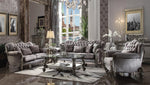 Escalera Accent Chair - Velvet and Antique Platinum