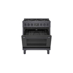 Bosch 30" Industrial Style Duel-Fuel Range Black Stainless Steel - HDS8045C