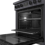 Bosch 30" Industrial Style Duel-Fuel Range Black Stainless Steel - HDS8045C