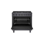 Bosch 36" Industrial Style Duel-Fuel Range Black Stainless Steel - HDS8645C