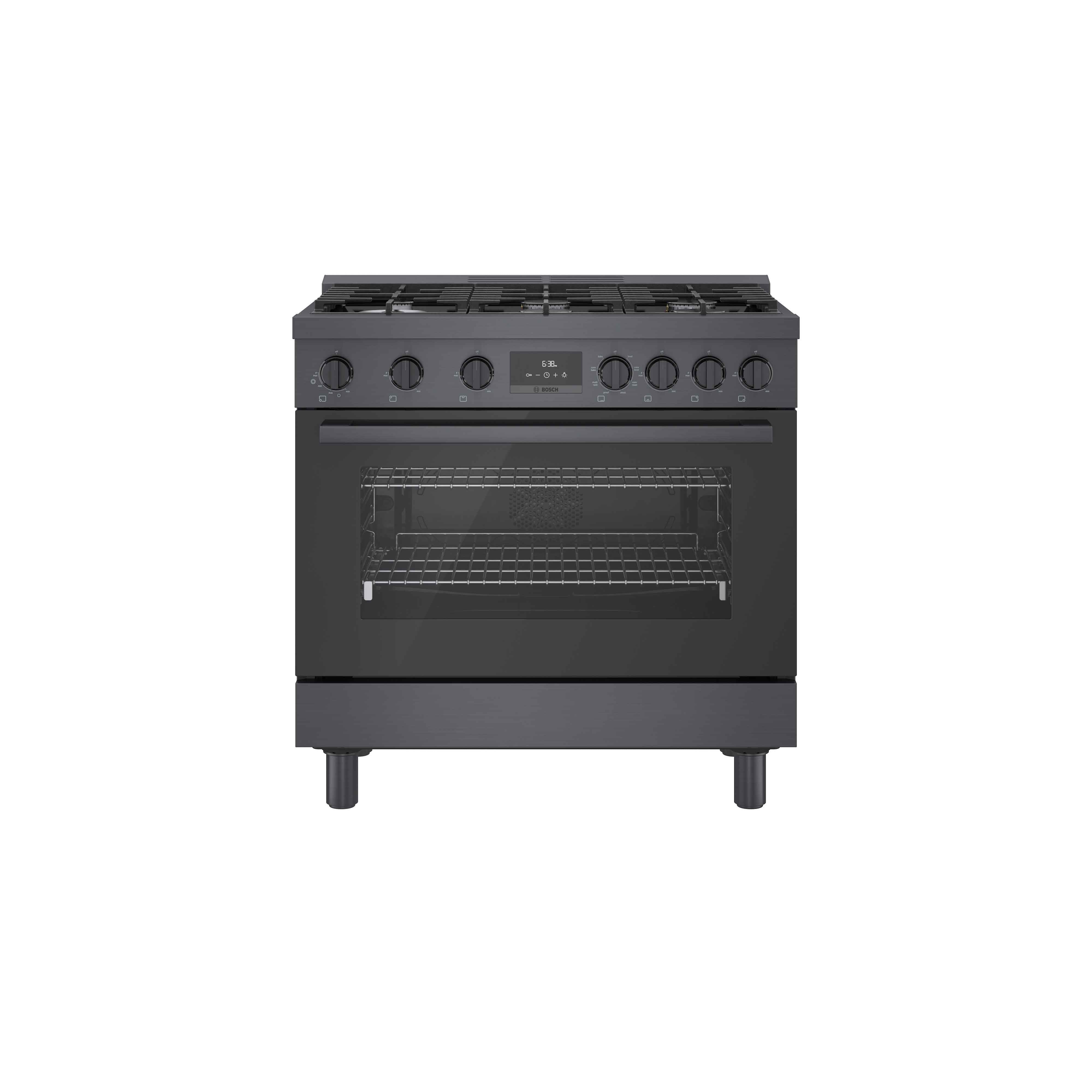 Bosch 36" Industrial Style Duel-Fuel Range Black Stainless Steel - HDS8645C