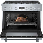Bosch 36" Industrial Style Duel-Fuel Range Stainless Steel - HDS8655C