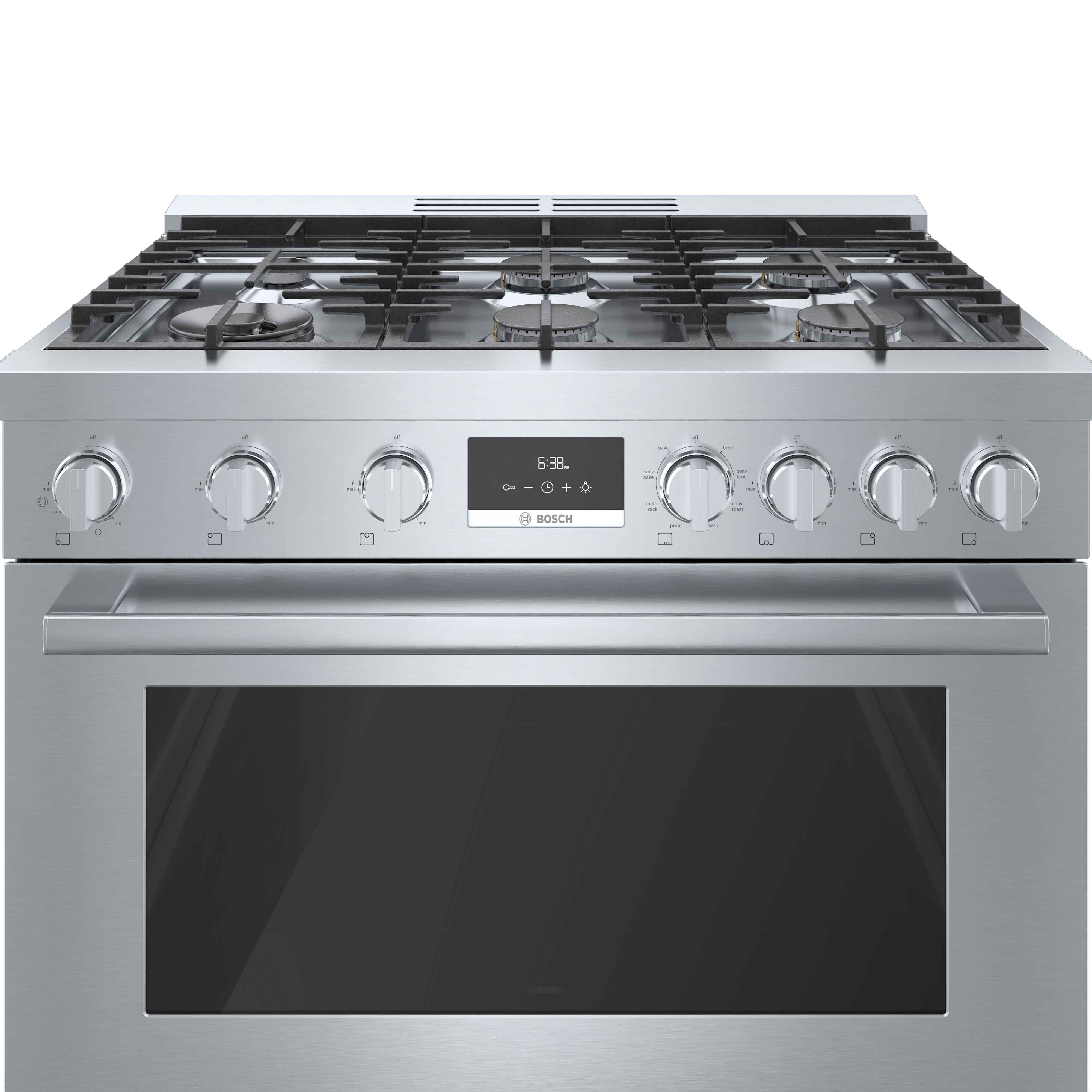 Bosch 36" Industrial Style Duel-Fuel Range Stainless Steel - HDS8655C