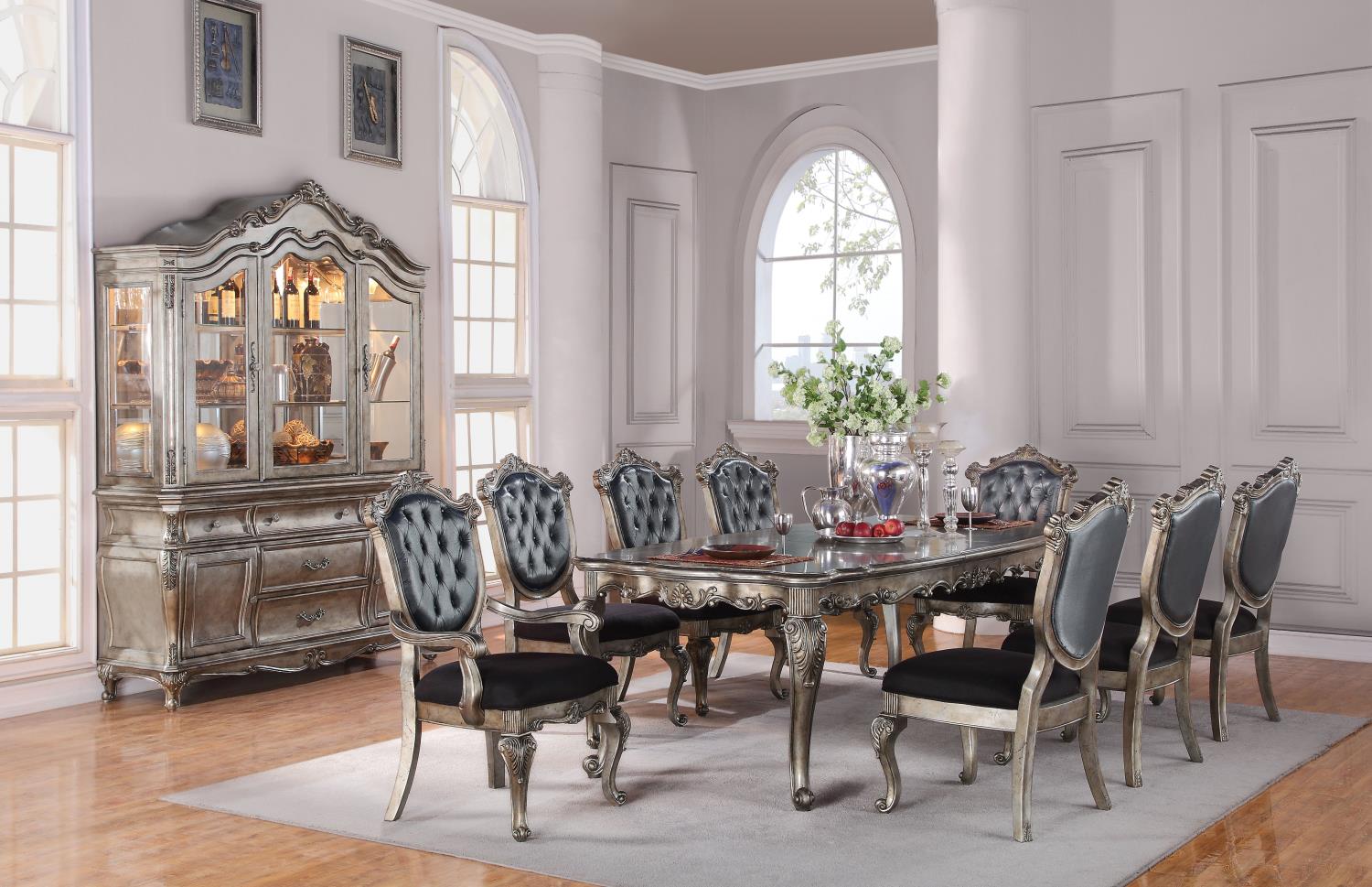 Dauphine Arm Chair - Antique Platinum - Set of 2