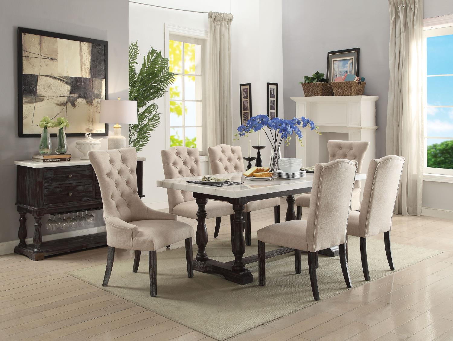 Calvin 72" Marble Dining Table