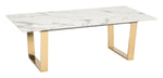 Nezahual Coffee Table - Stone/Gold