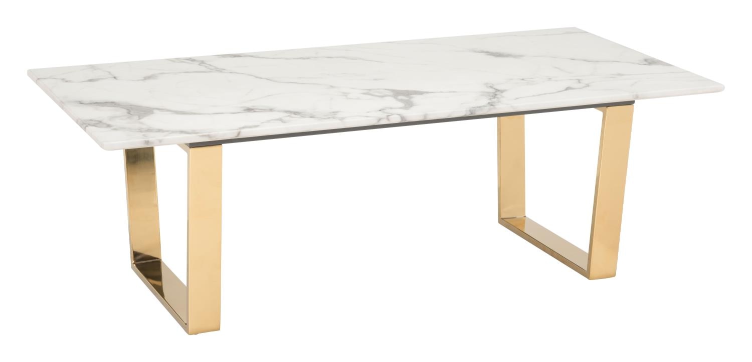 Nezahual Coffee Table - Stone/Gold