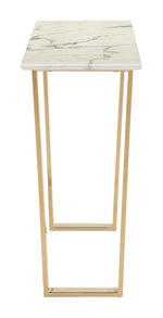 Nezahual Console Table - Stone/Gold