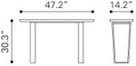 Nezahual Console Table - Stone/Gold