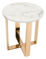 Nezahual End Table - Stone/Gold
