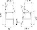La Paz Counter Chair - Beige