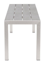 Campania Outdoor Dining Bench - Silver/Grey