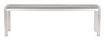 Campania Outdoor Dining Bench - Silver/Grey