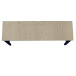 Maximus Natural Wood/Steel Garage Table - Charcoal Grey