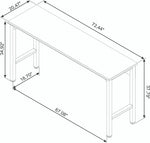 Maximus Natural Wood/Steel Garage Table - White