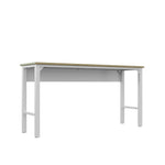Maximus Natural Wood/Steel Garage Table - White