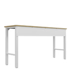 Maximus Natural Wood/Steel Garage Table - White
