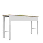 Maximus Natural Wood/Steel Garage Table - White