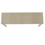 Maximus Natural Wood/Steel Garage Table - White