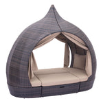 Kinuso 4-Piece Outdoor Daybed Package - Brown/Beige