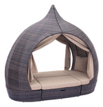 Kinuso 4-Piece Outdoor Daybed Package - Brown/Beige