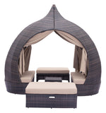 Kinuso 4-Piece Outdoor Daybed Package - Brown/Beige