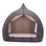 Kinuso 4-Piece Outdoor Daybed Package - Brown/Beige