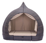 Kinuso 4-Piece Outdoor Daybed Package - Brown/Beige